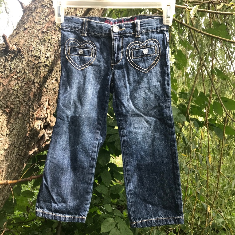 🌼5/$5!! Heart Pocket Adjustable Jeans